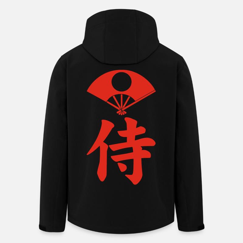 Samurai-Emblem des Satake-Clans (rot) - Recycelte Männer Softshell-Jacke von Stanley/Stella - Schwarz