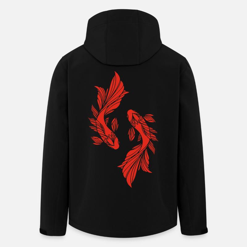 Zwei Goldfische - Recycelte Männer Softshell-Jacke von Stanley/Stella - Schwarz