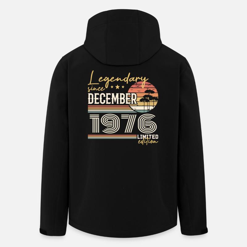 49th Anniversary Gift December 1976 - Men’s Recycled Softshell Jacket by Stanley/Stella - black