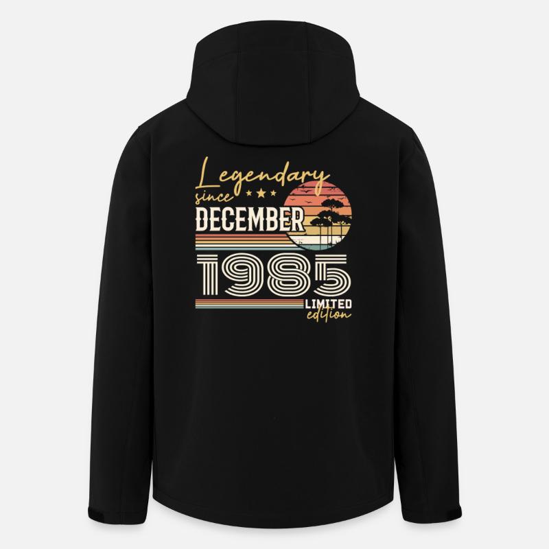 Dezember 1985 Geschenk zum 40-jährigen Jubiläum - Recycelte Männer Softshell-Jacke von Stanley/Stella - Schwarz