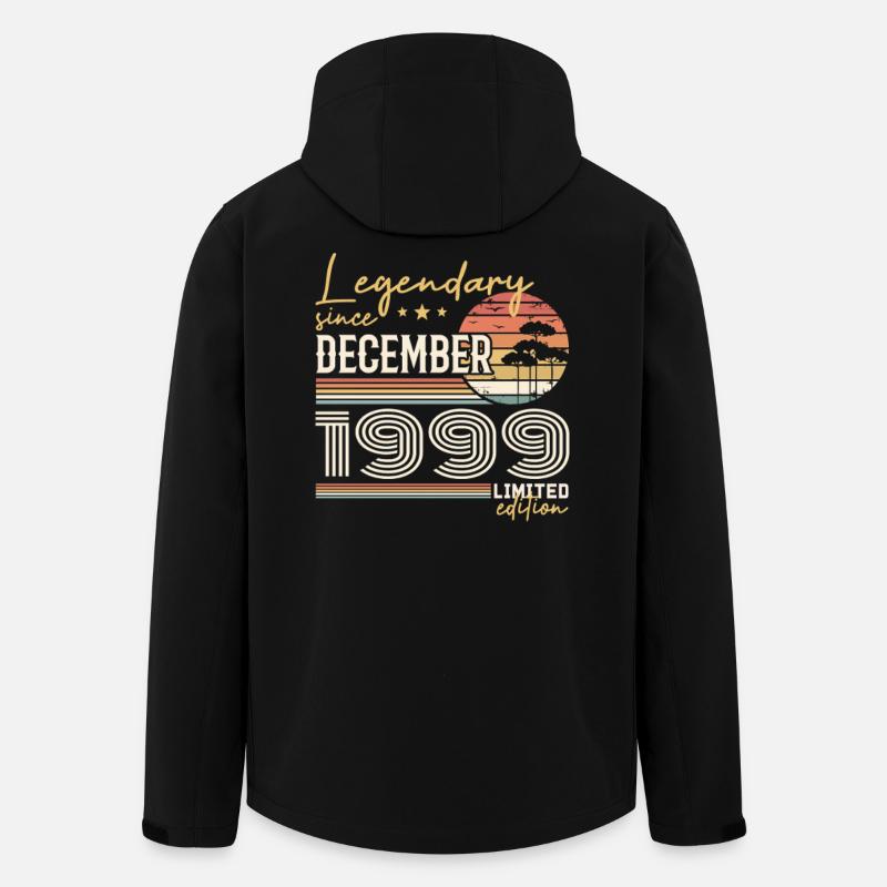 Cadeau 26e Anniversaire Décembre 1999 - Veste softshell homme en polyester recyclé Stanley/Stella - noir
