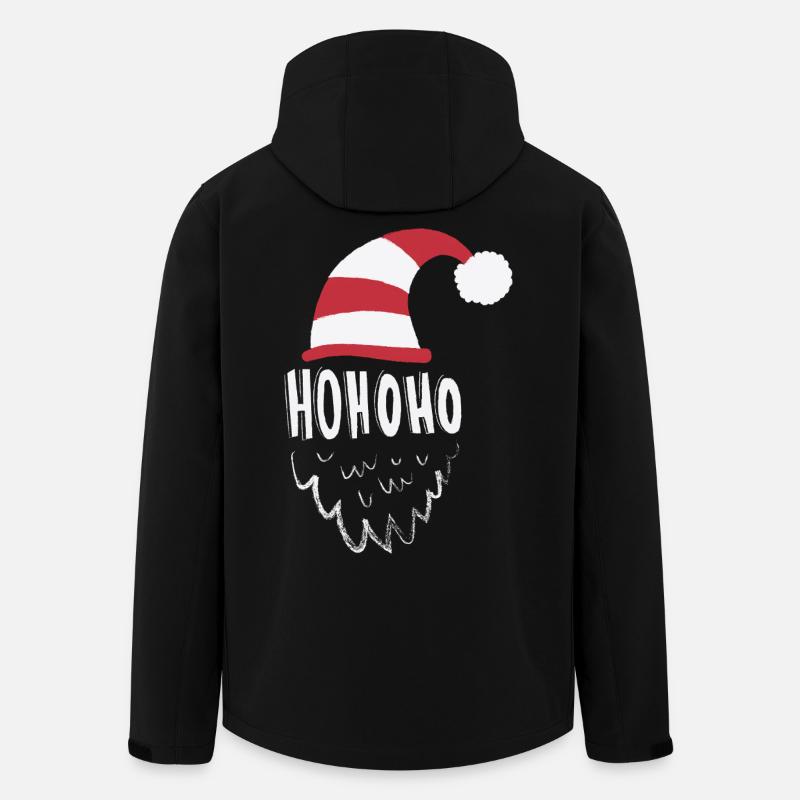 Hohoho, chandail de Noël - Veste softshell homme en polyester recyclé Stanley/Stella - noir