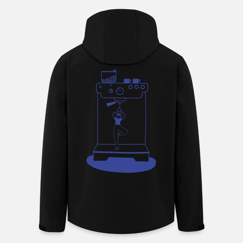 Kaffeeyoga - Recycelte Männer Softshell-Jacke von Stanley/Stella - Schwarz
