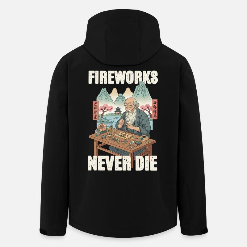 Fireworks Never Die - Men’s Recycled Softshell Jacket by Stanley/Stella - black