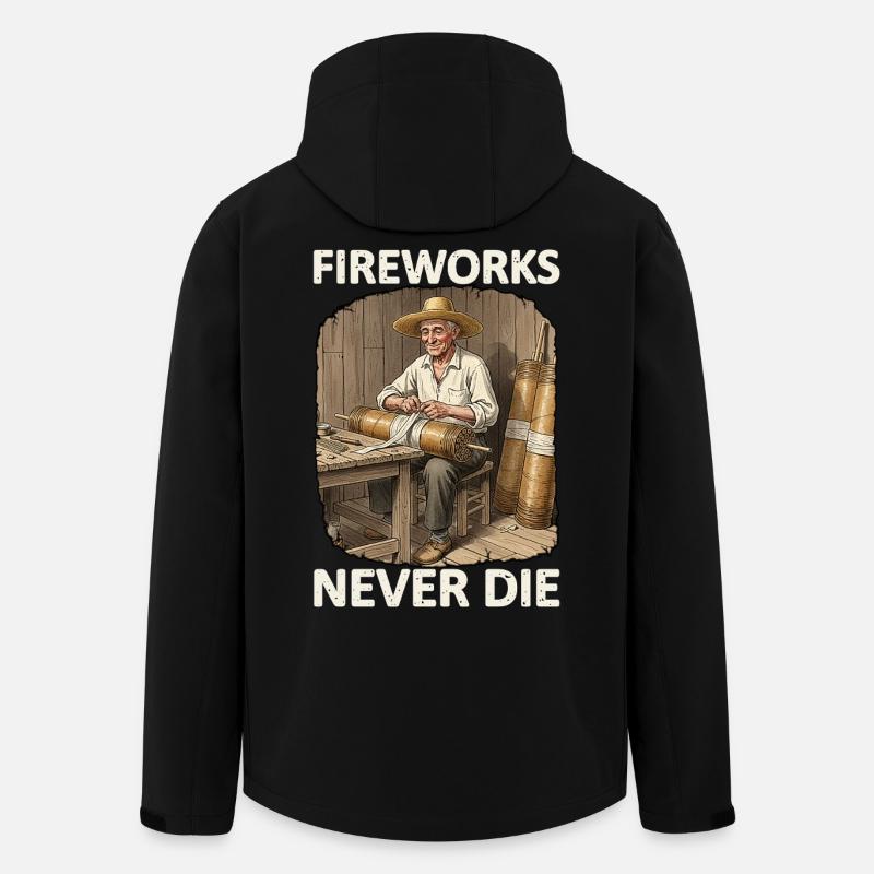 Fireworks Never Die Pyro - Men’s Recycled Softshell Jacket by Stanley/Stella - black