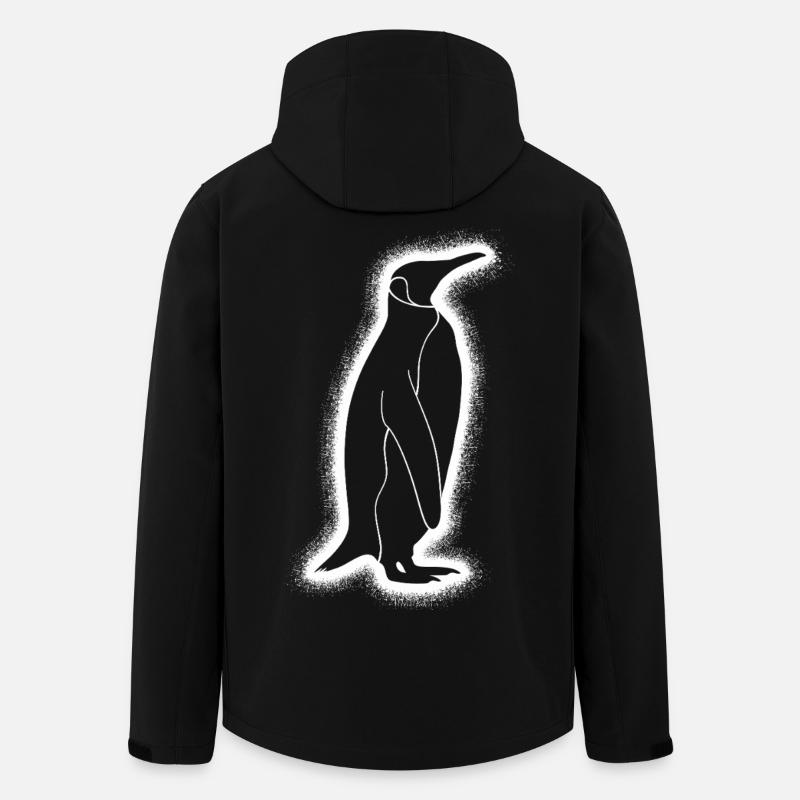 Penguins Men Kids Boys Penguin - Men’s Recycled Softshell Jacket by Stanley/Stella - black