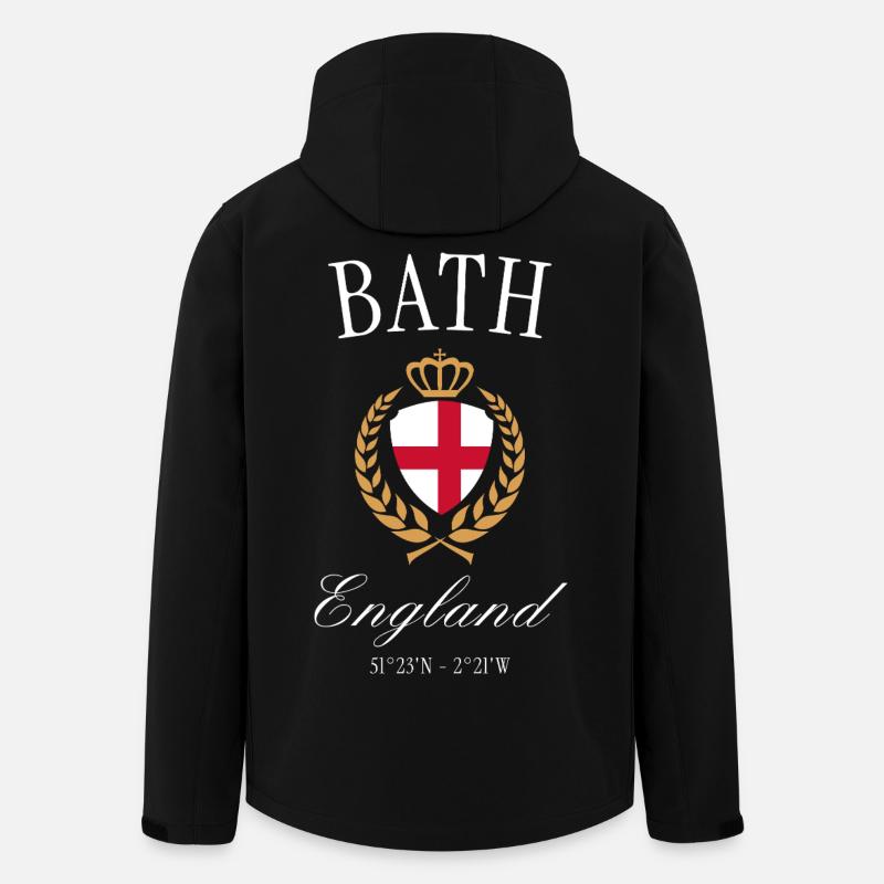 Bath England Wappen Krone – Reise Souvenir - Recycelte Männer Softshell-Jacke von Stanley/Stella - Schwarz