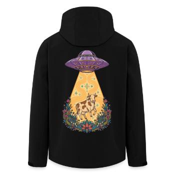 Spiritualität Meditation Heilige Geometrie Lotus - Recycelte Männer Softshell-Jacke von Stanley/Stella - Schwarz - Hinten - AI Model Male 185 light (185cm)