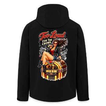 Pin-up rockabilly : trop bruyant pour la foule - Veste softshell homme en polyester recyclé Stanley/Stella - noir - Dos - AI Model Male 185 light (185cm)