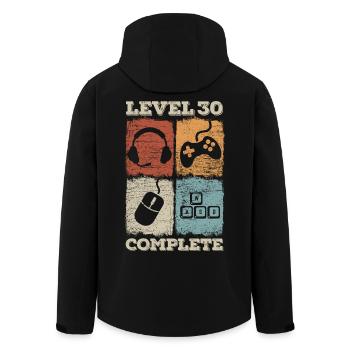 30. Geburtstag Level Complete Gaming - Recycelte Männer Softshell-Jacke von Stanley/Stella - Schwarz - Hinten - AI Model Male 185 light (185cm)
