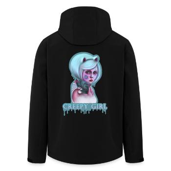 Creepy Girl Pastel Goth Girl Kawaii - Recycelte Männer Softshell-Jacke von Stanley/Stella - Schwarz - Hinten - AI Model Male 185 light (185cm)