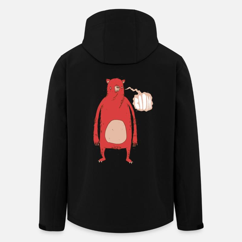Boombär "Rot" - Recycelte Männer Softshell-Jacke von Stanley/Stella - Schwarz