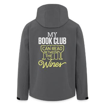 Book My Book Club Can Read The Wines - Men’s Recycled Softshell Jacket by Stanley/Stella - black - Back - AI Model Male 185 light (185cm)