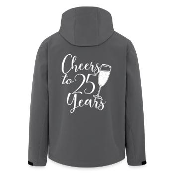 25th Birthday Women For Her Cheers To 25 Years Old - Men’s Recycled Softshell Jacket by Stanley/Stella - black - Back - AI Model Male 185 light (185cm)
