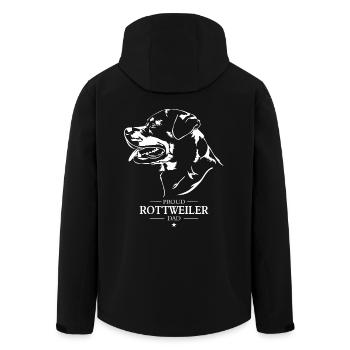 Rottweiler Papa Chien Chien Rottie Wilsigns - Veste softshell homme en polyester recyclé Stanley/Stella - noir - Dos - AI Model Male 185 light (185cm)