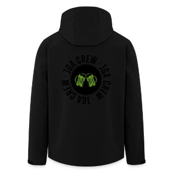 jga crew bier - Recycelte Männer Softshell-Jacke von Stanley/Stella - Schwarz - Hinten - AI Model Male 185 light (185cm)