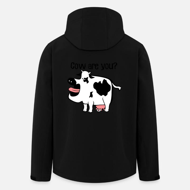 Kuh sind Sie? - Recycelte Männer Softshell-Jacke von Stanley/Stella - Schwarz