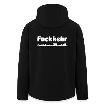 Fuckkehr - Scheiß-Verkehr - Recycelte Männer Softshell-Jacke von Stanley/Stella - Schwarz - Hinten - AI Model Male 185 light (185cm)