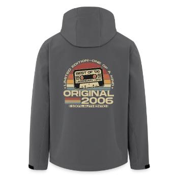 Jahrgang 2006 Vintage Retro Geburtstag Geschenk - Recycelte Männer Softshell-Jacke von Stanley/Stella - Schwarz - Hinten - AI Model Male 185 light (185cm)