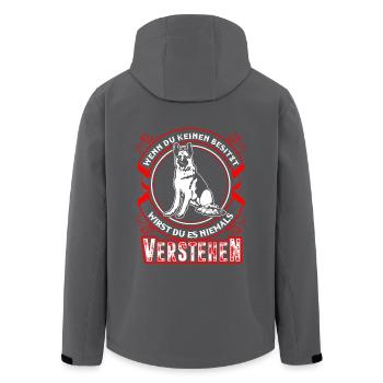 berger allemand - Veste softshell homme en polyester recyclé Stanley/Stella - noir - Dos - AI Model Male 185 light (185cm)