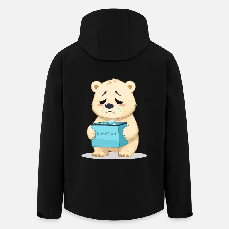 Eisbären Retten - Recycelte Männer Softshell-Jacke von Stanley/Stella - Schwarz