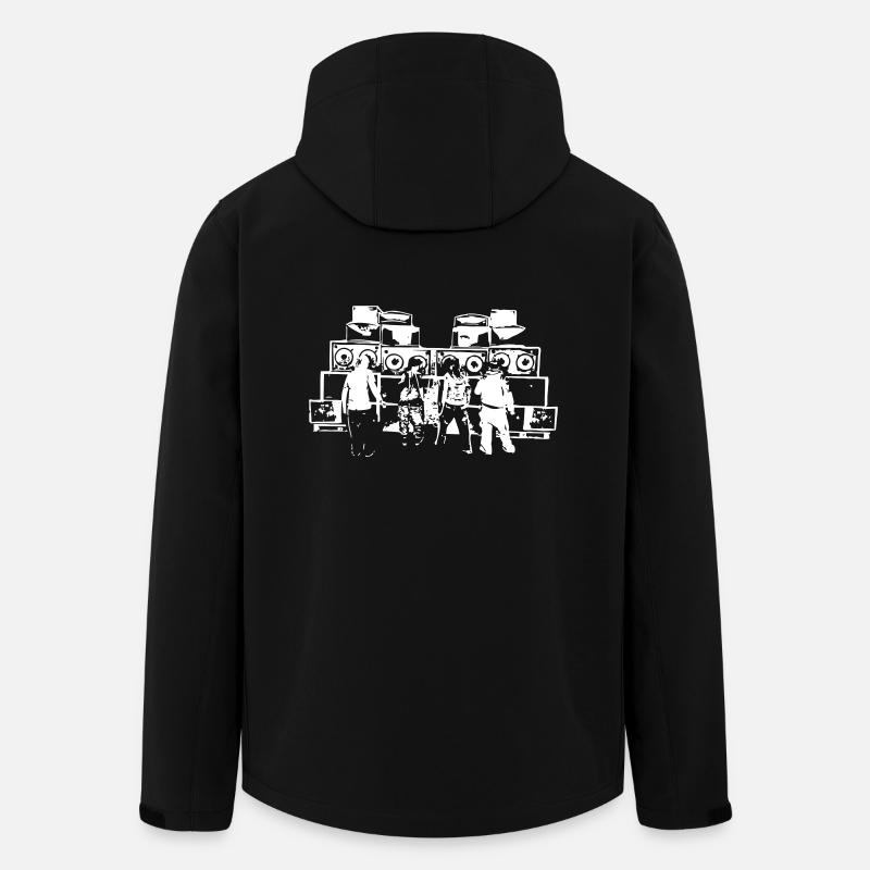 FREE PARTY SOUND SYSTEM - Recycelte Männer Softshell-Jacke von Stanley/Stella - Schwarz