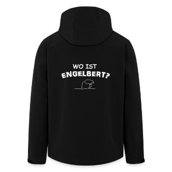 O WH EST L'ANGE AVEC UN OISEAU? - Veste softshell homme en polyester recyclé Stanley/Stella - noir - Dos - AI Model Male 185 light (185cm)