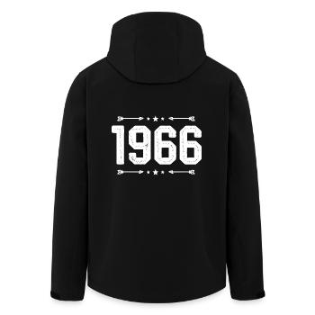 Millésime 1966 Millésime 59ème anniversaire 1966. - Veste softshell homme en polyester recyclé Stanley/Stella - noir - Dos - AI Model Male 185 light (185cm)