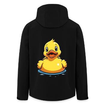 Canard en caoutchouc canard en caoutchouc jaune baignade dans l’eau - Veste softshell homme en polyester recyclé Stanley/Stella - noir - Dos - AI Model Male 185 light (185cm)