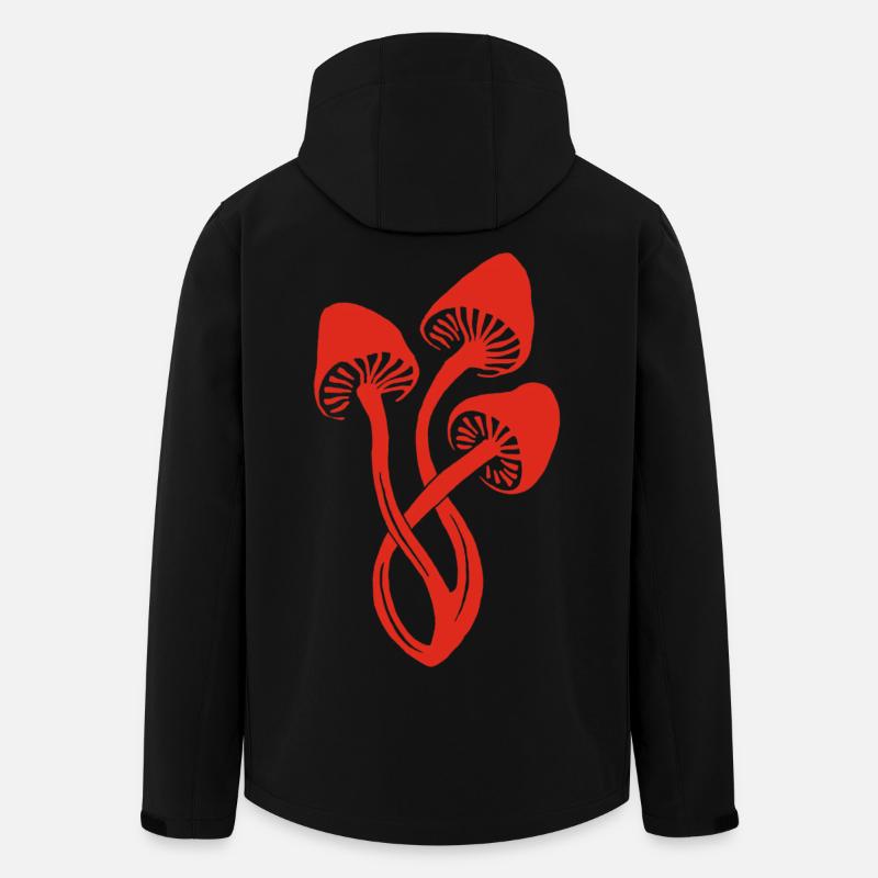Trio roter Pilze - Recycelte Männer Softshell-Jacke von Stanley/Stella - Schwarz