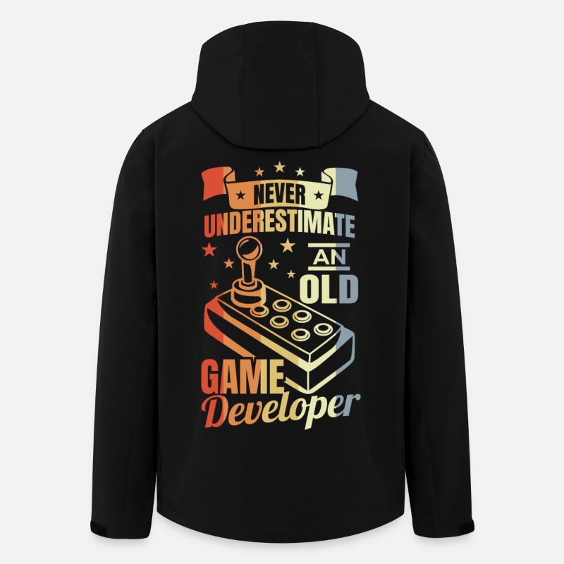 Spielentwickler Opa - Recycelte Männer Softshell-Jacke von Stanley/Stella - Schwarz