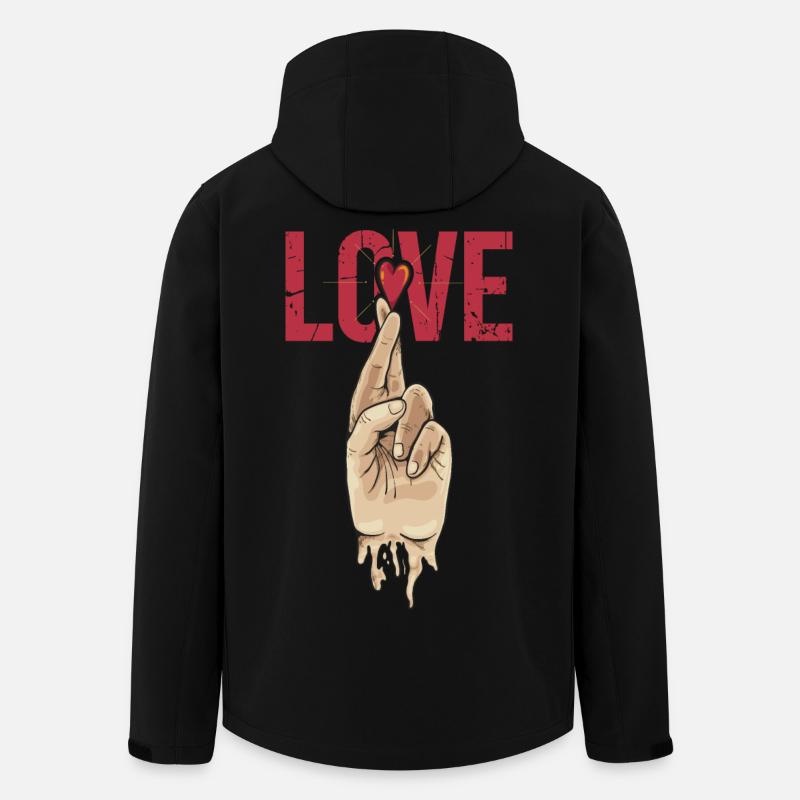 Zeichen der Liebe - Recycelte Männer Softshell-Jacke von Stanley/Stella - Schwarz