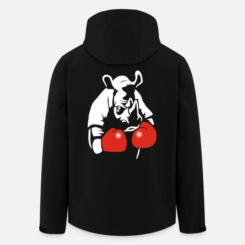 Box-Nashorn - Recycelte Männer Softshell-Jacke von Stanley/Stella - Schwarz