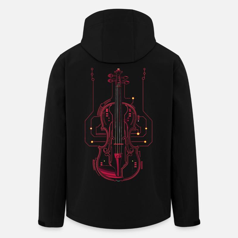 Geige Zeichnung - Recycelte Männer Softshell-Jacke von Stanley/Stella - Schwarz