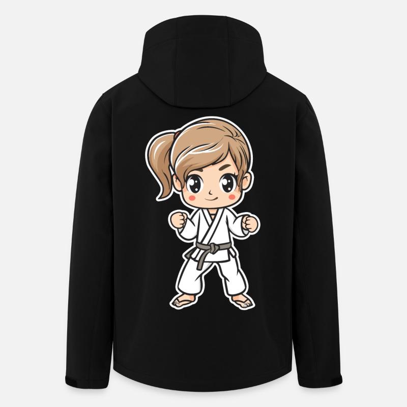 Karate Mädchen Comic - Recycelte Männer Softshell-Jacke von Stanley/Stella - Schwarz