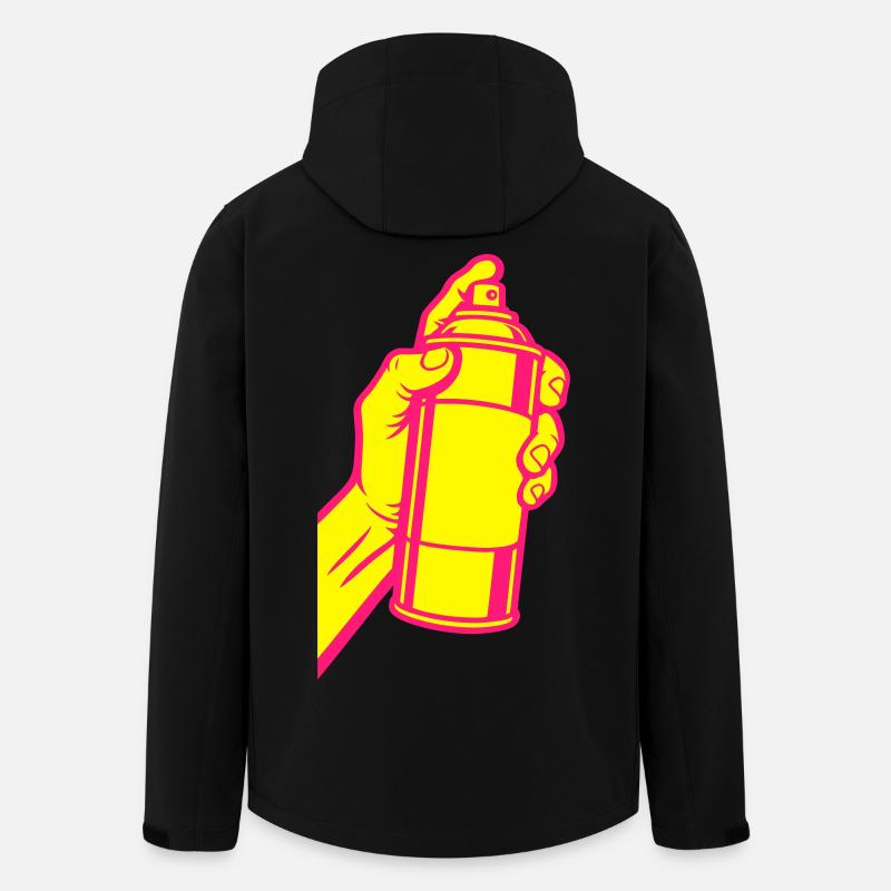 Graffiti Spraydose Pop-Art - Recycelte Männer Softshell-Jacke von Stanley/Stella - Schwarz