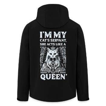 Design élégant de t-shirt Cat Queen - Veste softshell homme en polyester recyclé Stanley/Stella - noir - Dos - AI Model Male 185 light (185cm)
