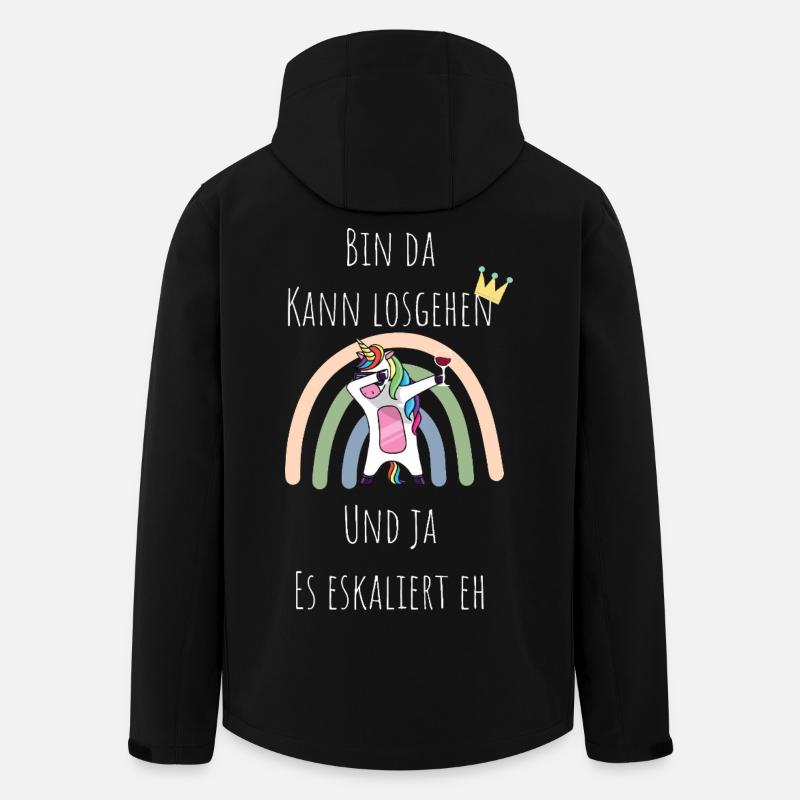 Unicorn Regenbogen Eskalation - Recycelte Männer Softshell-Jacke von Stanley/Stella - Schwarz