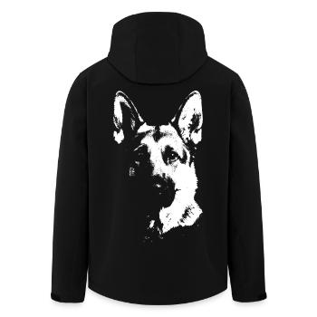 T-shirt Berger Allemand – chien loyal protecteur - Veste softshell homme en polyester recyclé Stanley/Stella - noir - Dos - AI Model Male 185 light (185cm)