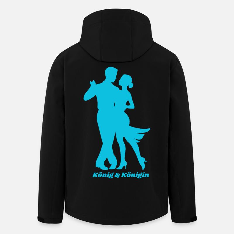 Tanzendes Pärchen Silhouette - Recycelte Männer Softshell-Jacke von Stanley/Stella - Schwarz