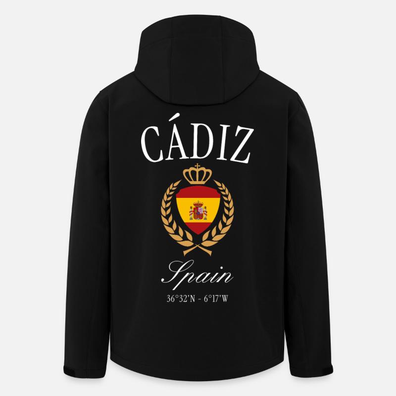 Cádiz Spanien Wappen Krone – Reise Souvenir - Recycelte Männer Softshell-Jacke von Stanley/Stella - Schwarz