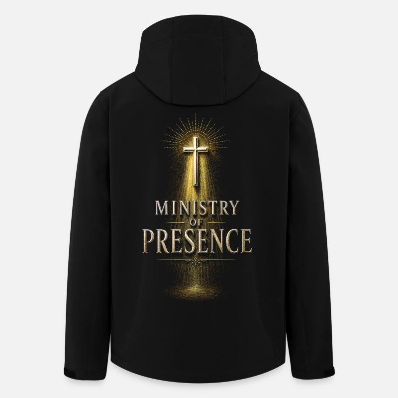 Chapelain, Clerc, Pasteur, Ministère de Présence - Veste softshell homme en polyester recyclé Stanley/Stella - noir