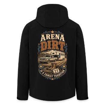 Rodeo Amerikanisch Arena Dirt Is Family Tradition - Recycelte Männer Softshell-Jacke von Stanley/Stella - Schwarz - Hinten - AI Model Male 185 light (185cm)