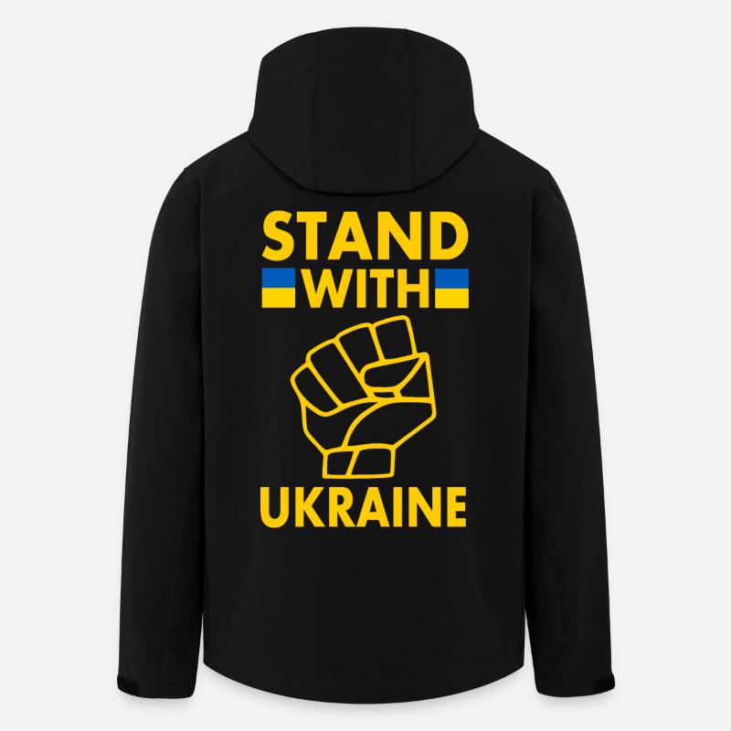 stand with ukraine - Recycelte Männer Softshell-Jacke von Stanley/Stella - Schwarz