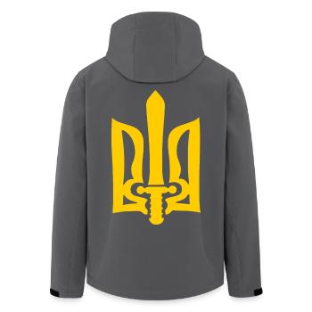 ukraine - Recycelte Männer Softshell-Jacke von Stanley/Stella - Schwarz - Hinten - AI Model Male 185 light (185cm)