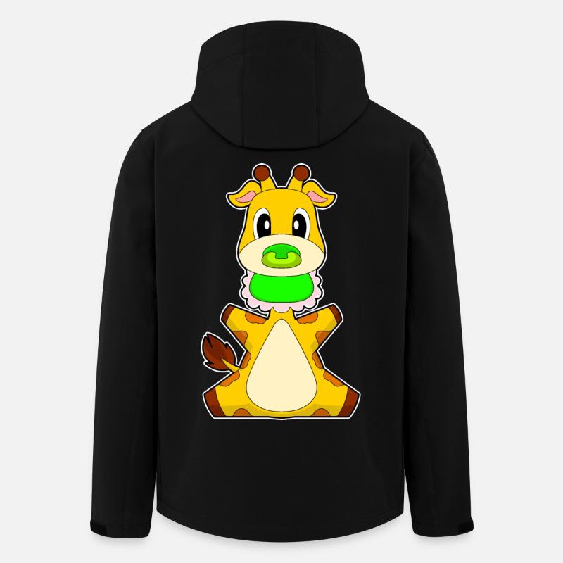Giraffe Baby Lätzchen Bib - Men’s Recycled Softshell Jacket by Stanley/Stella - black