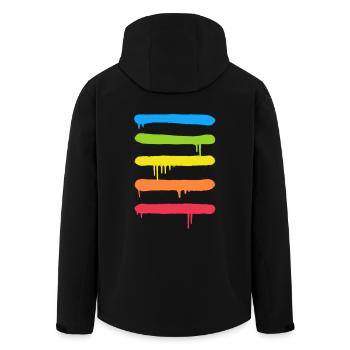 Trendy Cool Graffiti Tag Lines - Veste softshell homme en polyester recyclé Stanley/Stella - noir - Dos - AI Model Male 185 light (185cm)