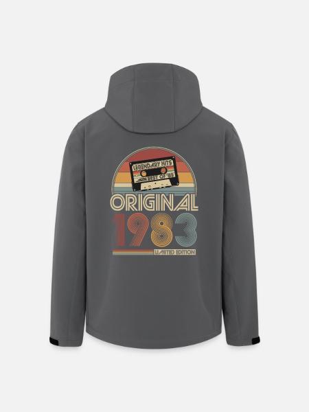 1983 Vintage Jahrgang Geburtstag Retro Geschenk - Recycelte Männer Softshell-Jacke von Stanley/Stella - Schwarz