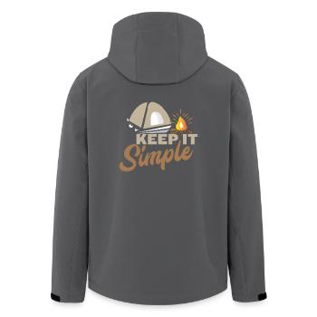 Funny Camping énonciations Funny Camper cadeau - Veste softshell homme en polyester recyclé Stanley/Stella - noir - Dos - AI Model Male 185 light (185cm)