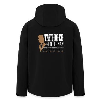 Tattoo Motiv - Tatooed Gentleman - Tätowiert Tinte - Recycelte Männer Softshell-Jacke von Stanley/Stella - Schwarz - Hinten - AI Model Male 185 light (185cm)